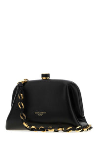 Dolce & Gabbana Women Black Mini Nappa Leather Grandma Clutch