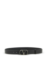 VALENTINO GARAVANI Valentino Garavani Men Vlogo Signature Belt In Shiny Calfskin