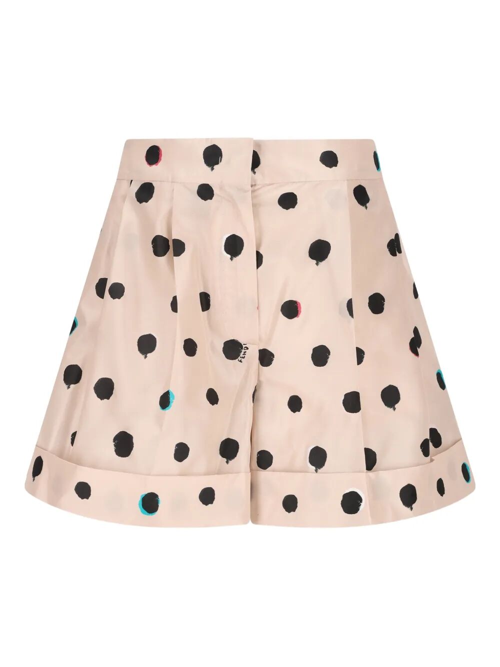 Fendi Women Falena Dots-Print Taffeta Flared Shorts