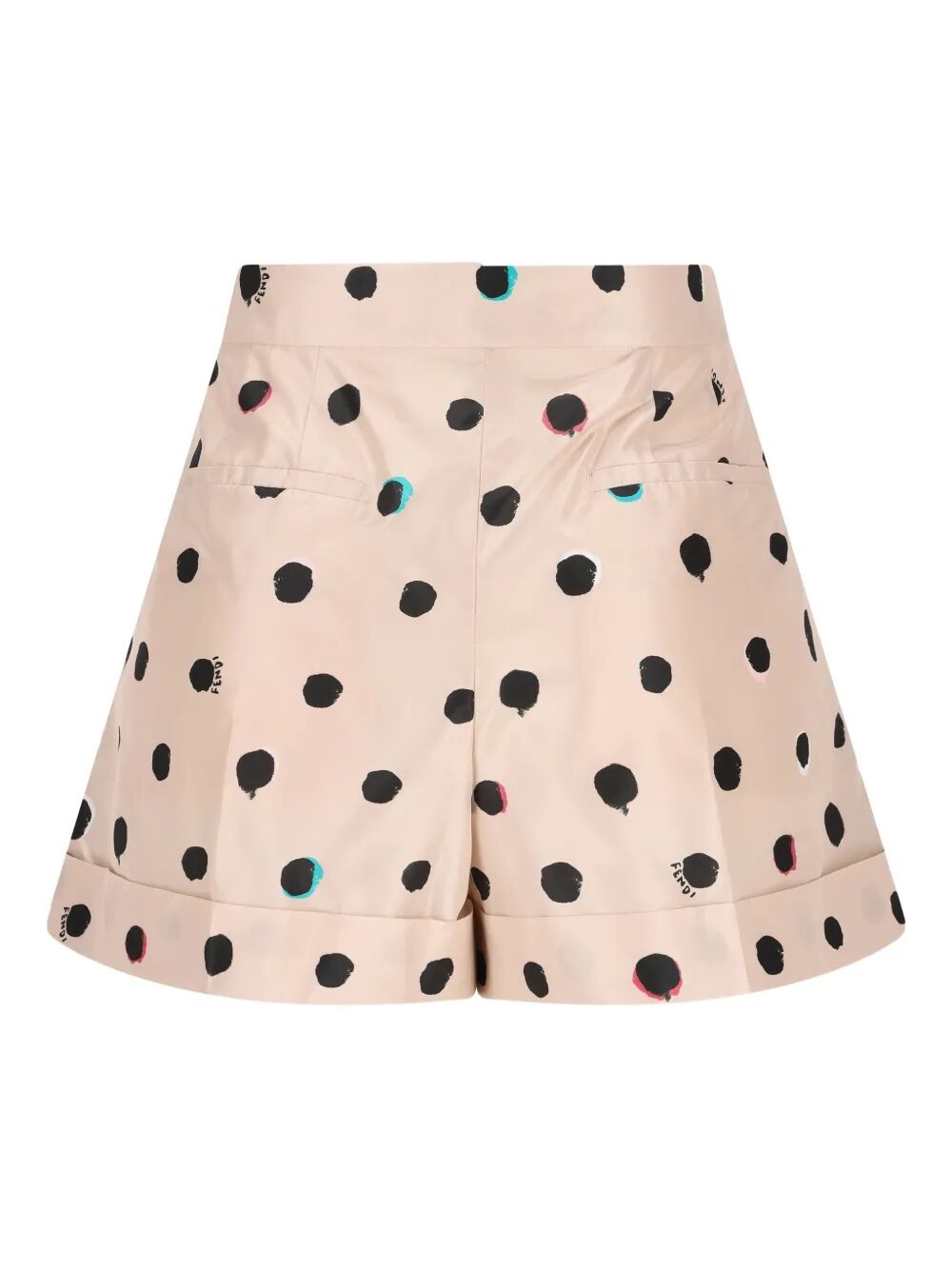 Fendi Women Falena Dots-Print Taffeta Flared Shorts