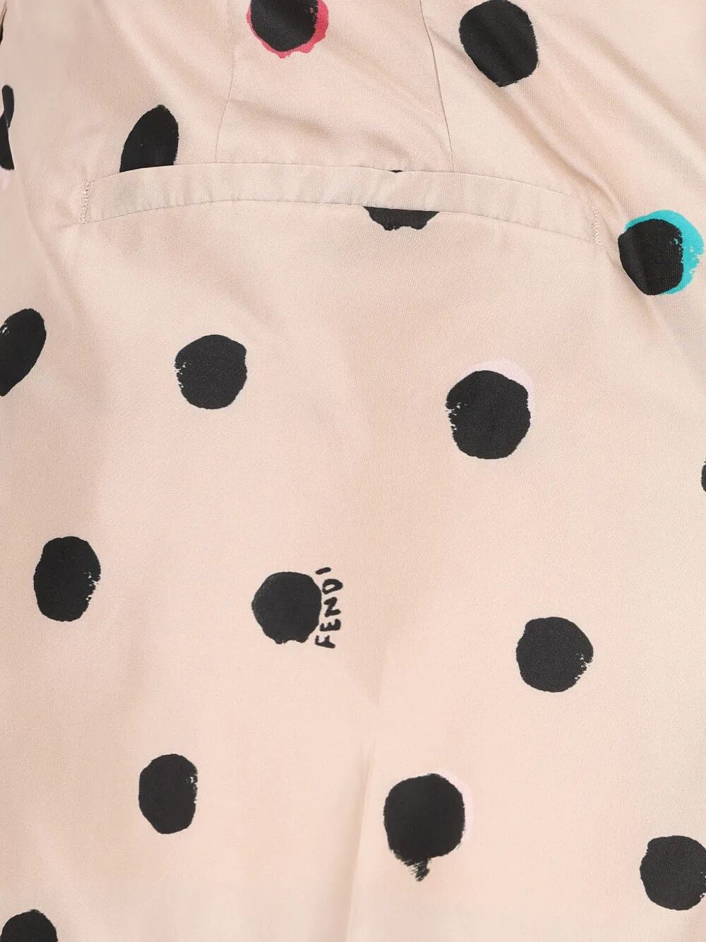 Fendi Women Falena Dots-Print Taffeta Flared Shorts