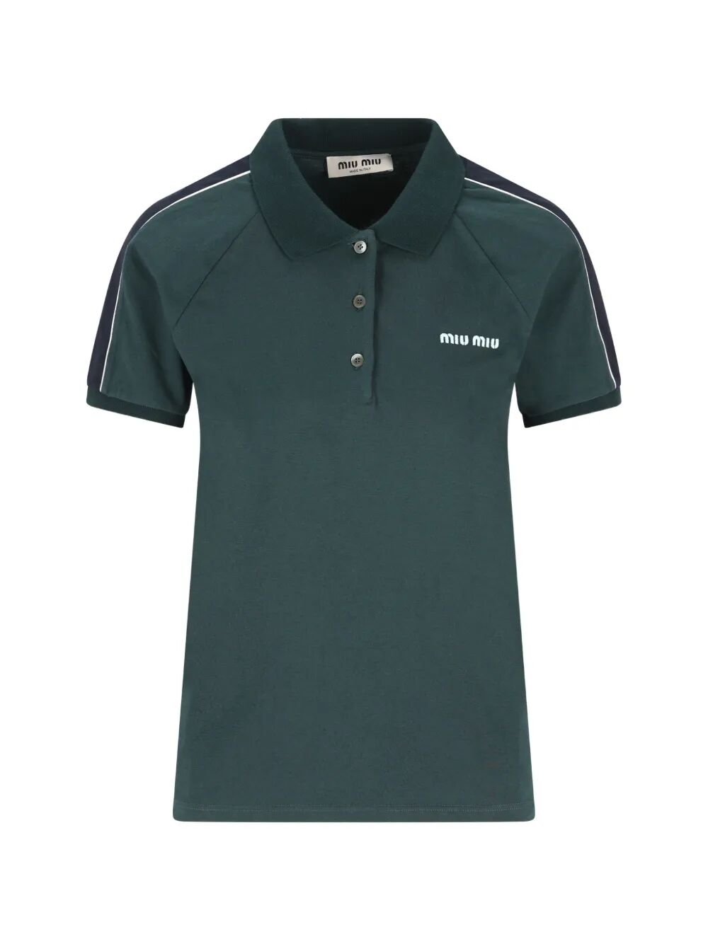 MIU MIU Miu Miu Women Two-Tone Jersey Polo Shirt