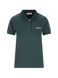 MIU MIU Miu Miu Women Two-Tone Jersey Polo Shirt
