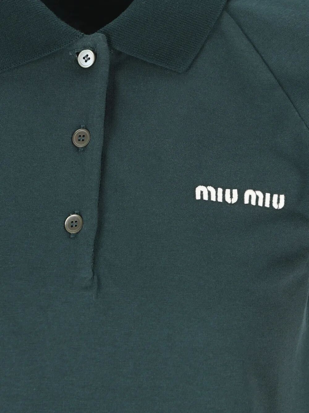 MIU MIU Miu Miu Women Two-Tone Jersey Polo Shirt