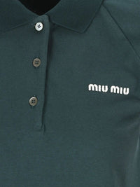MIU MIU Miu Miu Women Two-Tone Jersey Polo Shirt