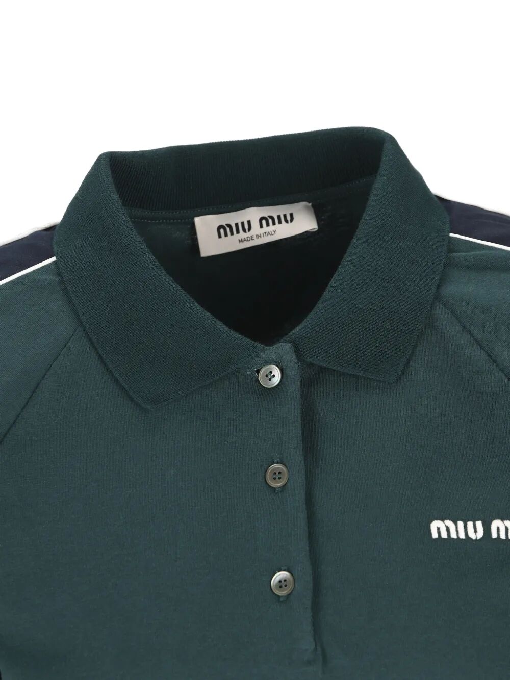 MIU MIU Miu Miu Women Two-Tone Jersey Polo Shirt