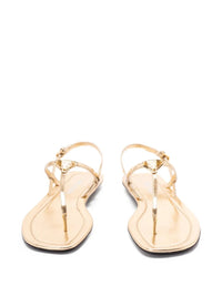 PRADA Prada Women Patent Leather Flat Thong Sandals