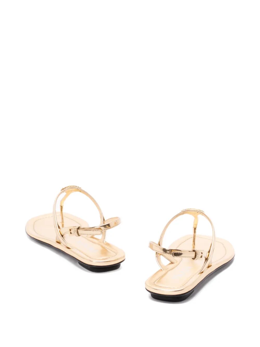PRADA Prada Women Patent Leather Flat Thong Sandals
