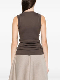 BRUNELLO CUCINELLI Brunello Cucinelli Women Stretch Cotton Jersey Tank Top With Precious Faux-Layering