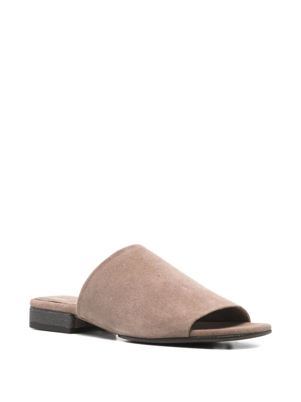 BRUNELLO CUCINELLI Suede Mules With Monili Women