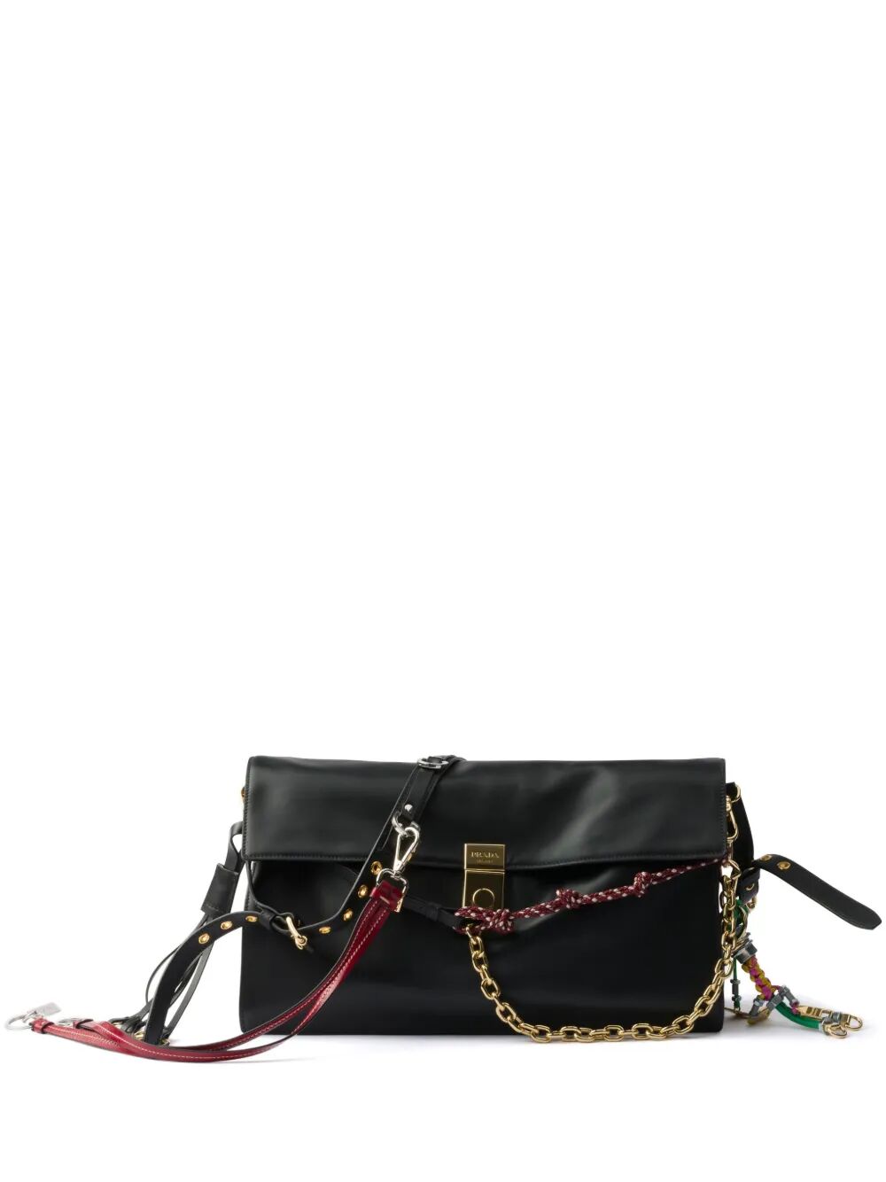 PRADA Prada Soft Sound Large Leather Shoulder Bag With Charms Women
