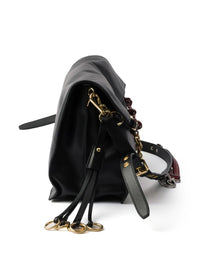 Prada Women Prada Soft Sound Large Leather Shoulder Bag With Charms