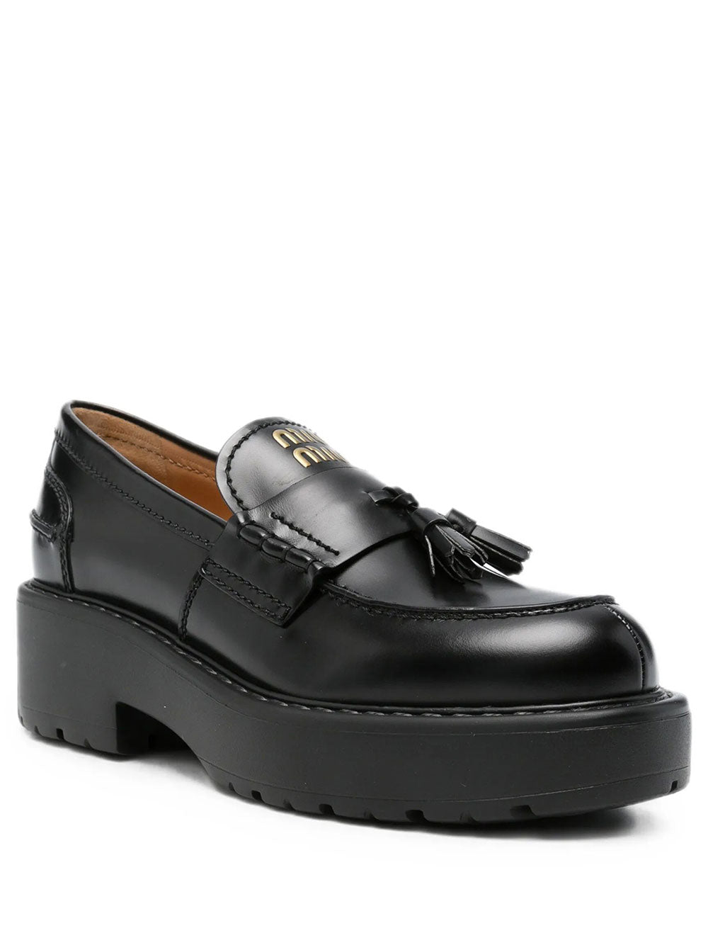 MIUMIU Chunky Leather Loafers Women