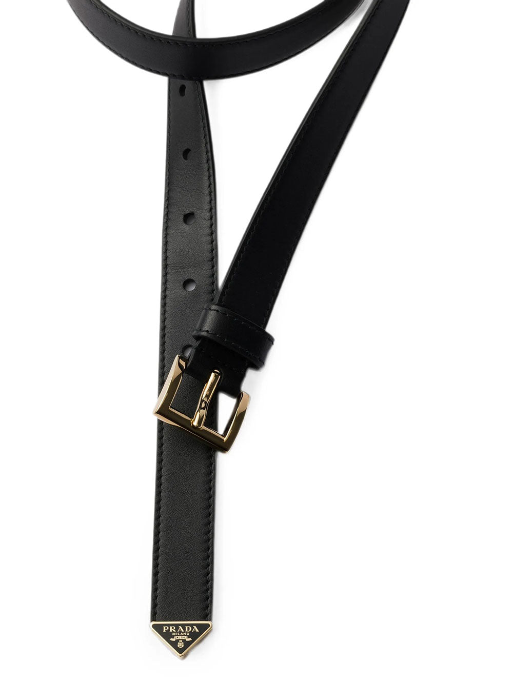 PRADA Prada Women Slim Leather Belt With Logo