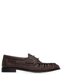 SAINT LAURENT PARIS Le Loafer Bateau In Smooth Leather Women