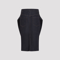 Jacquemus Denim Midi Skirt Women