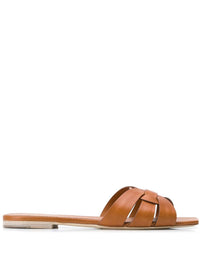 SAINT LAURENT PARIS Tribute Mules In Smooth Leather Women