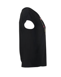 Love Moschino Star Heart Graphic Tee Women Black T-Shirts