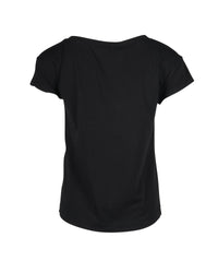 Love Moschino Star Heart Graphic Tee Women Black T-Shirts