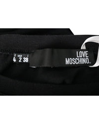 Love Moschino Star Heart Graphic Tee Women Black T-Shirts