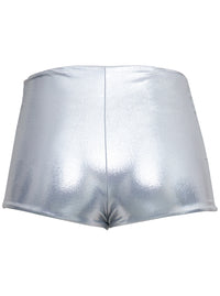 Saint Laurent Women Laminated Jersey Mini Shorts