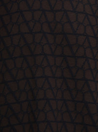 Valentino Men Brown Sweater With 'Toile Iconographe' Allover Print In Virgin Wool Man