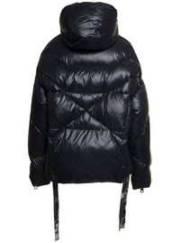 Khrisjoy Women Black 'Puff Khris Iconic' Oversized Down Jacket With Hood In Polyester Woman
