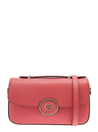 Gucci Women 'Petite Gg' Mini Pink Shoulder Bag With Double G Detail In Leather Woman