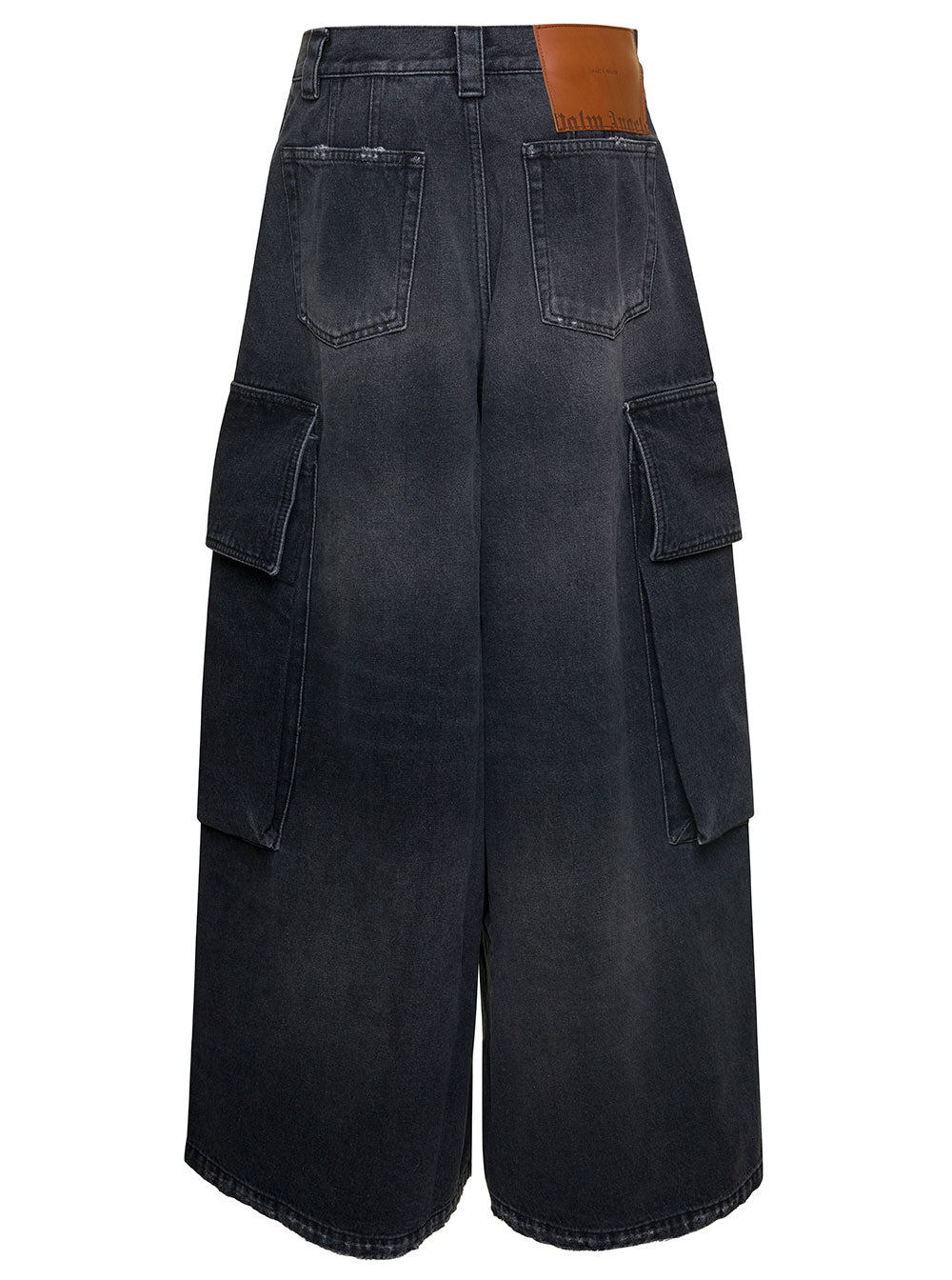 PALM ANGELS Palm Angels Women Bw Wide Denim Parachute