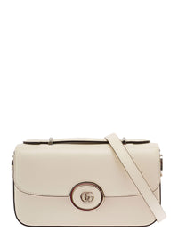 Gucci Women 'Petite Gg' Mini White Shoulder Bag With Double G Detail In Leather Woman