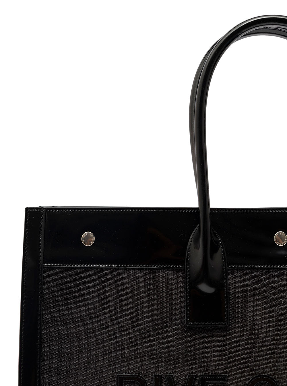 SAINT LAURENT Saint Laurent Women Black Tote Bag With Tonal Rive Gauche Logo In Raphia Woman