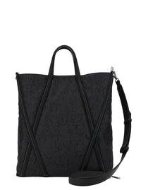 ALEXANDER MCQUEEN Alexander Mcqueen Men 'The Harness' Black Tote Bag With Logo Detail In Nylon Man