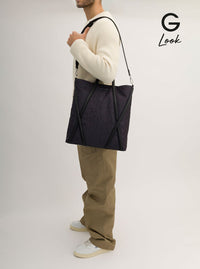 ALEXANDER MCQUEEN Alexander Mcqueen Men 'The Harness' Black Tote Bag With Logo Detail In Nylon Man
