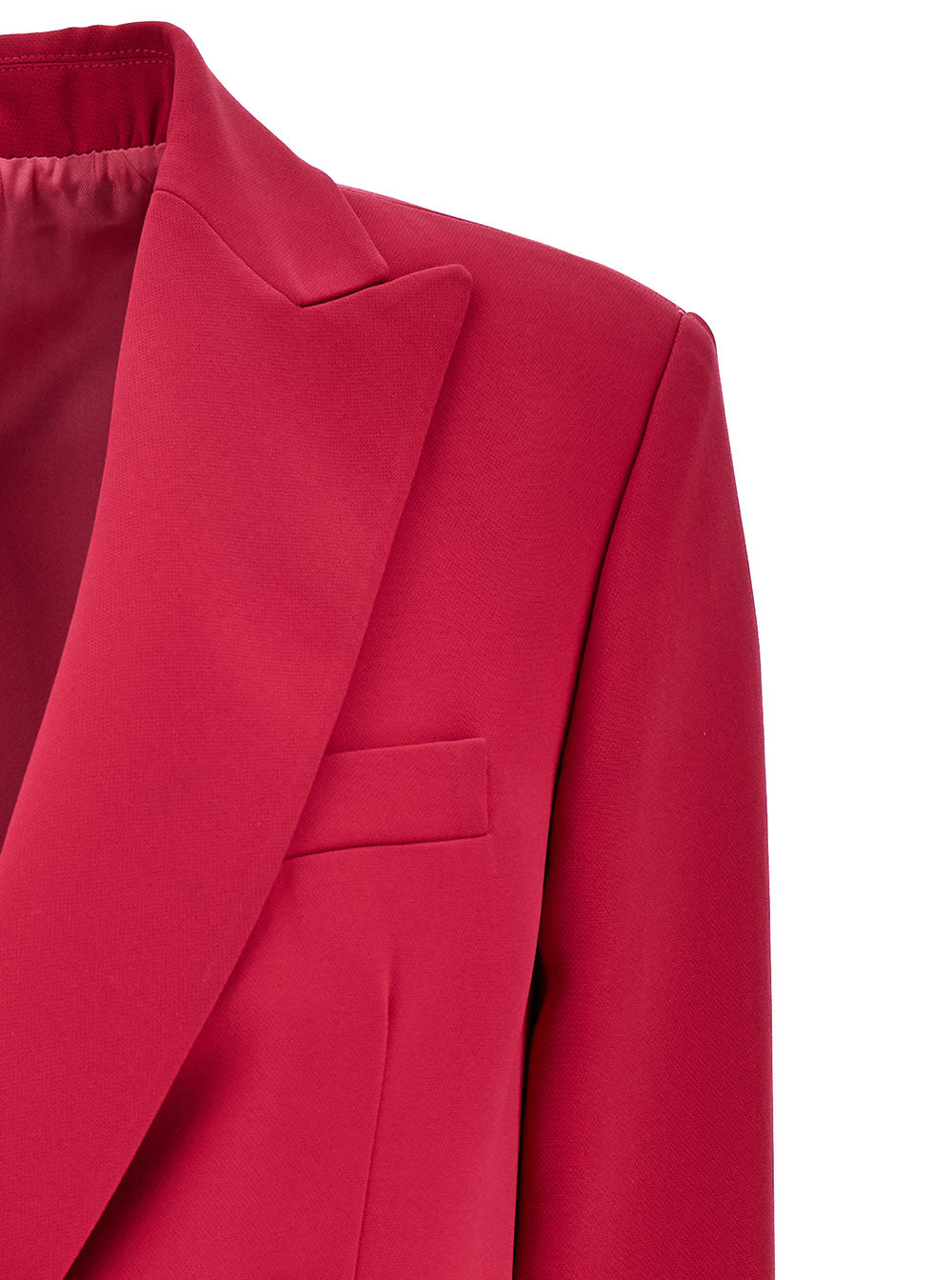 Leplain Women Fuchsia Double-Breasted Jacket With Peaked Revers And Tonal Buttons In Stretch Fabric Woman