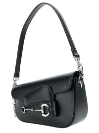 Gucci Women 'Gucci Horsebit 1955 Mini' Black Shoulder Bag With Horsebit Detail In Leather Woman