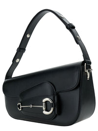 Gucci Women 'Gucci Horsebit 1955 Small' Black Shoulder Bag With Horsebit Detail In Leather Woman