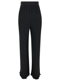 Lanvin Women Black Pleated Pants With Invisible Zip In Crêpe De Chine Woman