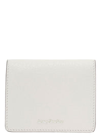 ACNE STUDIOS Acne Studios Men White Card-Holder With Embossed Logo In Hammered Leather Man