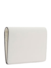 ACNE STUDIOS Acne Studios Men White Card-Holder With Embossed Logo In Hammered Leather Man
