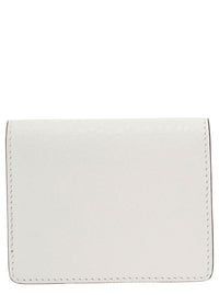 ACNE STUDIOS Acne Studios Men White Card-Holder With Embossed Logo In Hammered Leather Man