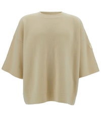 MONCLER GENIUS Moncler Genius Men Beige Ribbed Sweater With Moncler X Roc Nation By Jay-Z Patch In Wool Man