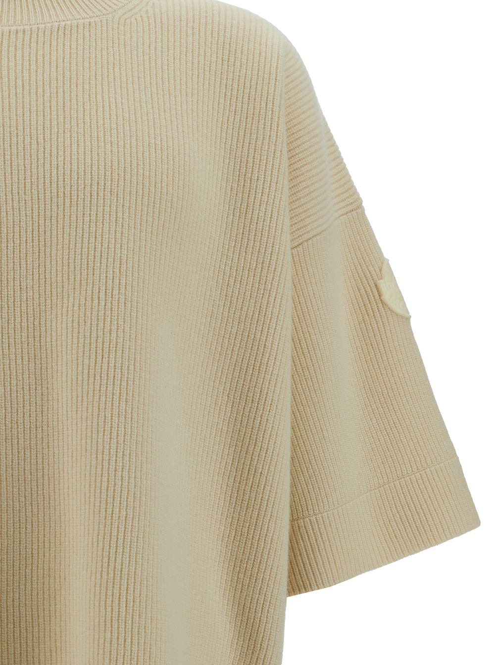 MONCLER GENIUS Moncler Genius Men Beige Ribbed Sweater With Moncler X Roc Nation By Jay-Z Patch In Wool Man
