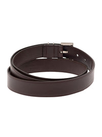 Saint Laurent Men 'Cassandre' Brown Belt With Logo Detail In Leather Man