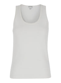 Bottega Veneta Women White Ribbed Tank Top With U Neckline In Cotton Woman Bottega Veneta