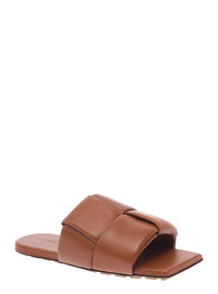 BOTTEGA VENETA Bottega Veneta Women Brown Flat Mules With Padded Intreccio Band In Leather Woman