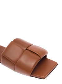 BOTTEGA VENETA Bottega Veneta Women Brown Flat Mules With Padded Intreccio Band In Leather Woman