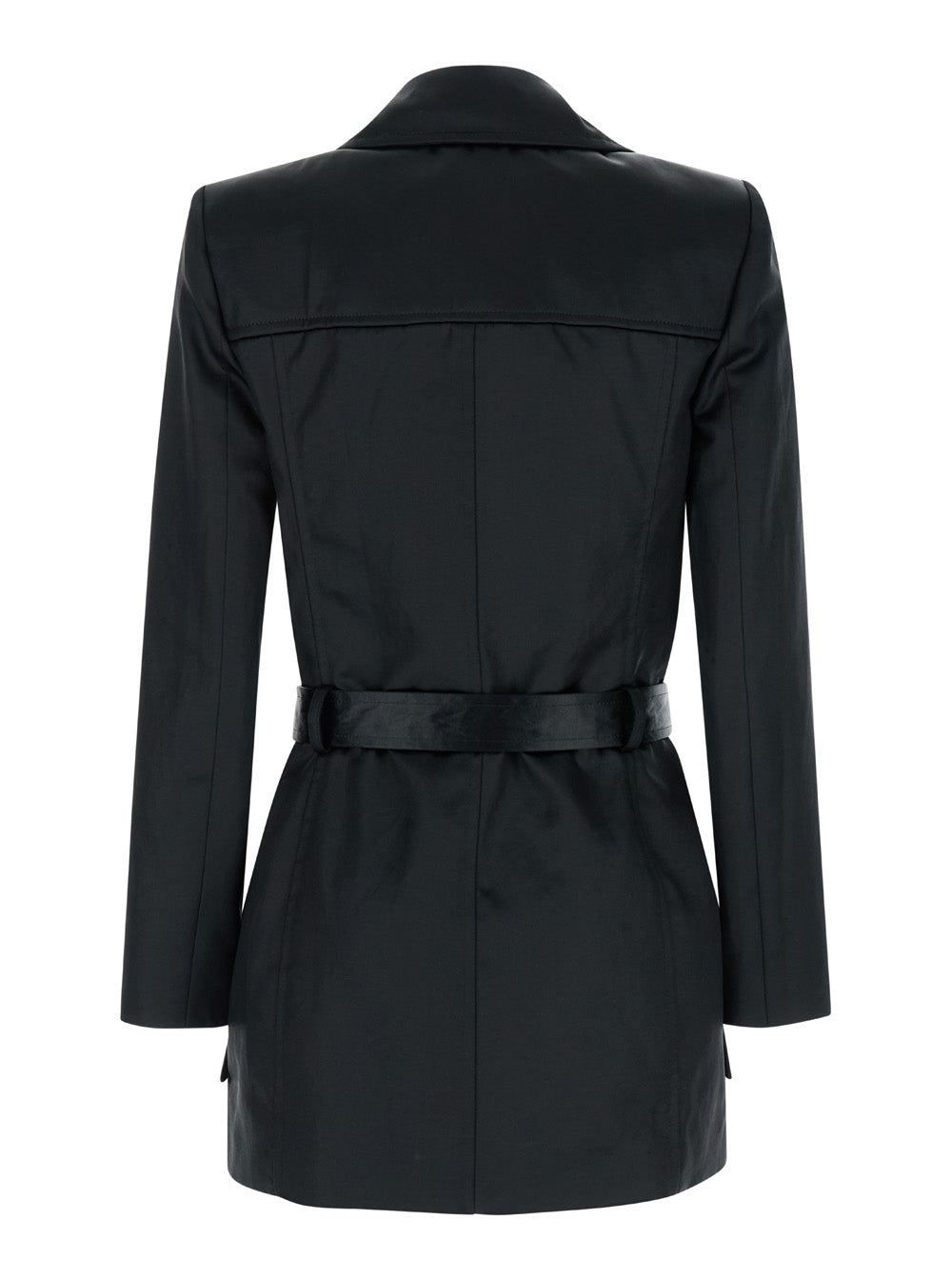SAINT LAURENT Saint Laurent Women Black Double-Breasted Jacket In Cotton Woman