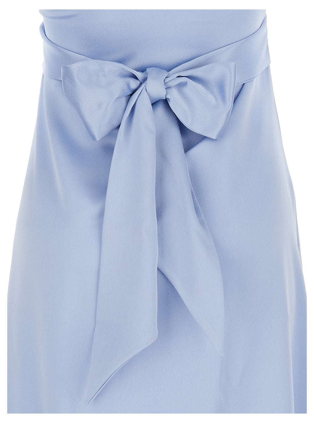 Leplain Women Long Light Blue Dress With Bow At The Back In Fabric Woman