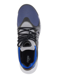 FENDI Fendi Men 'Fendi Tag' Blue Sneakers With Logo In Techno Mesh Man