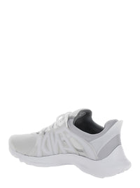 Fendi Men 'Fendi Tag' Grey Sneakers With Logo In Techno Mesh Man